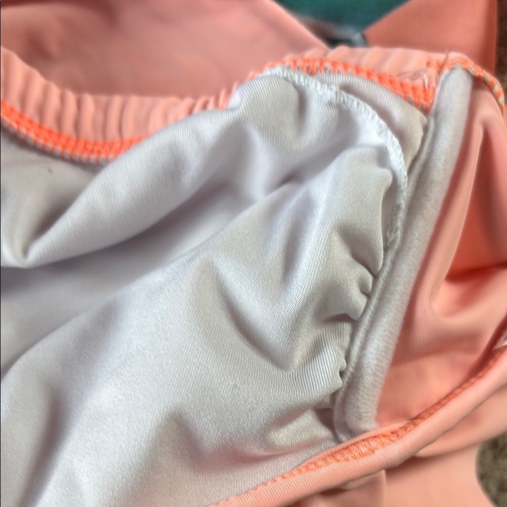 Pink Ruffle Bikini with Tropical Leaf Print - Picture 15 of 15